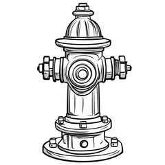 Street Fire Hydrant isolated on PNG transparent background, cut out