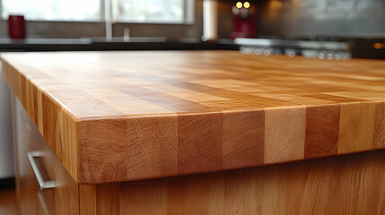 Wood countertop, close-up detail