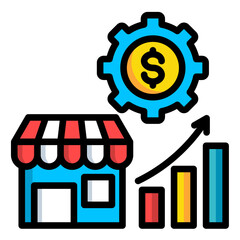 Market Trends  Icon Element For Design	