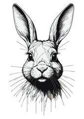Rabbit Portrait Clipart