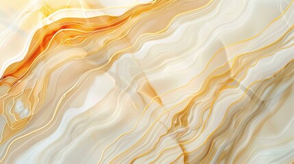 Obraz premium Luxurious Golden Veins and Creamy Textures: An Abstract Art Piece for Elegant Designs