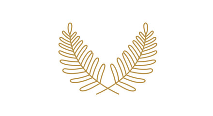 Obraz premium Good vector. Elegant gold laurel wreath design on white background