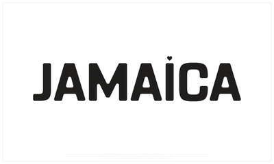 I love Jamaica, I love Jamaica typographic design with flag typography and heart on white background, Vector design of I love Jamaica, Jamaica National Day Design
