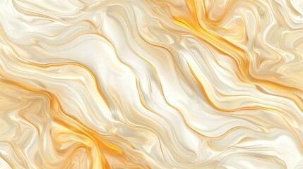 Luxurious White and Gold Abstract Texture with Swirling Fluid Lines