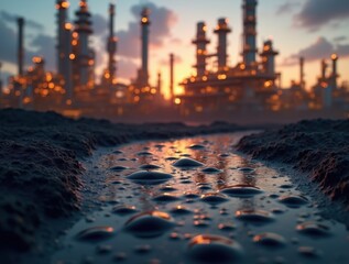 Industrial Twilight Reflections