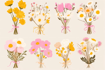 ドライフラワーのナチュラルブーケが伝える母の日のやさしさ generative ai