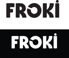 froki text graphi design template 