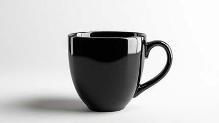 Black coffee mug