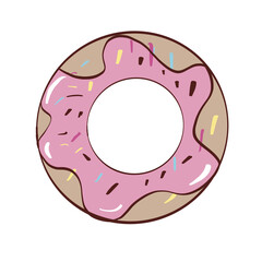 vector illustration of a donut