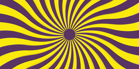 Abstract background  colorful with rays retro starburst abstract. Sunburst background vector illustration pattern beam maroon, yellow spiral design vector. Hypnotic swirl background,