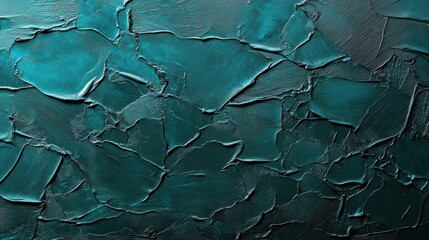 Fototapeta premium Textured teal paint surface with varied brushstrokes.