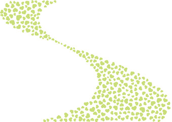 ハート柄の背景 黄緑系の単色 ハート