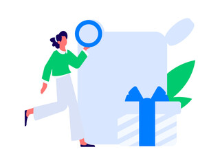 Holiday shopping people doing e-commerce online shopping flat vector concept operation hand drawn illustration
