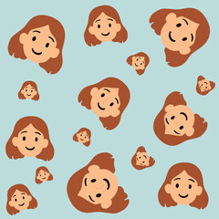 Cartoon woman vector background