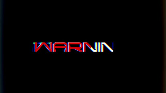 Warning | Glitch Seamless Loop
