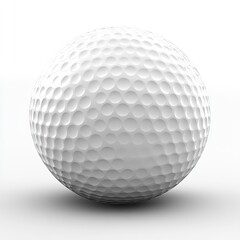Golf ball on white background