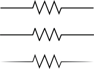 Resistor Symbols in a Simple Circuit Diagram. Anode and Cathode electronic Symbol for Education and Science.