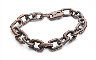 Obraz premium Shattered Shackles of Oppression Isolated On White Background.