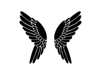 Obraz premium 翼 ブラック