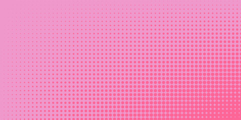 Halftone gradient pattern vector illustration. Light pink dotted, pink halftone texture. Pop Art style pink halftone, comics Background. Background of Art.