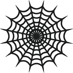 Obraz premium Simple Spiral Spider Web for Halloween