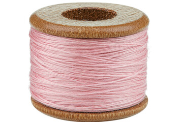 Pink Thread on Spool (1) isolated on PNG transparent background, cut out