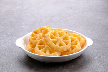 Kembang Goyang, Indonesian crispy fried snack in flowers shape.
