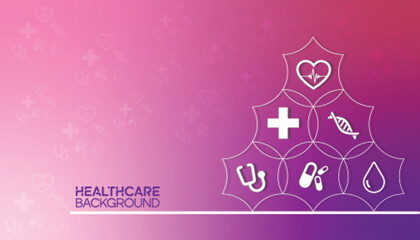 Healthcare background with medical symbols