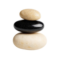 Fototapeta premium Zen stones stacked on top of each other. Concept of balance, harmony, and relaxation.