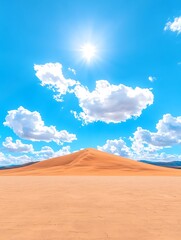 Desert Landscape Sunny Sky