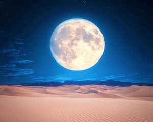 Desert Moonlit Landscape (1)