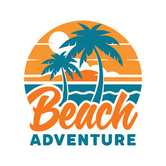 Fototapeta premium cool vintage tv on beach with sunset on screen