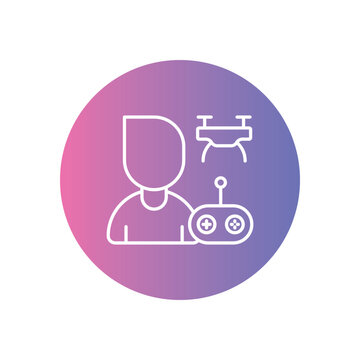 Drone Operater vector icon stock illustration
