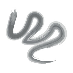Brush stroke and texture. Smear brush on a white background.