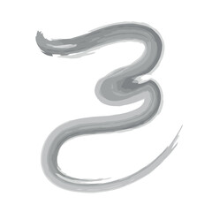 Brush stroke and texture. Smear brush on a white background.