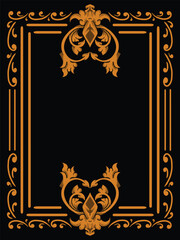 Hand Drawn Ornamental Frame for Greeting Cards