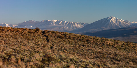 The Shoelace trail at Signal Peak recreation area in Gunnison Colorado snakes its way down a sage...