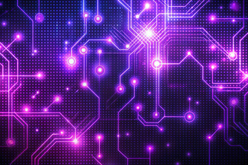 Obraz premium Neon purple with ASCII art patterns forming techie designs