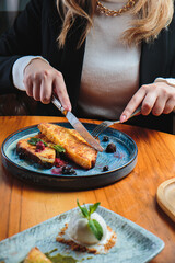 Hearty and delicious breakfast with spices