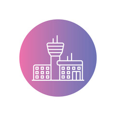 Obraz premium Flight Control Symbols vector icon stock illustration