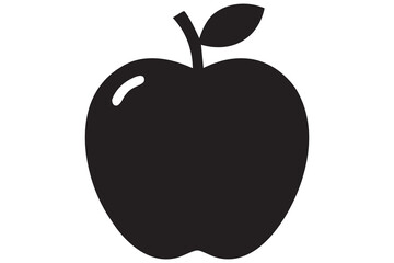 Apple icon symbol silhouette design isolated Vector illustration
