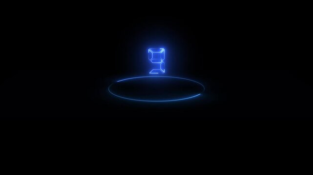 Futuristic Progress Circle with Vibrant Neon Colors 0 to 15 . Glowing neon DS number counting from 0 to 15  animation .Futuristic Progress Circle with Vibrant Neon Colors 0 to 15 . Glowing neon number