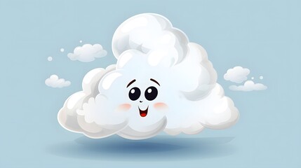 Obraz premium Whimsical cartoon storm cloud character with cute car illustration for design projects