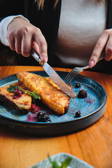 Hearty and delicious breakfast with spices