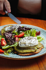 Hearty and delicious breakfast with spices