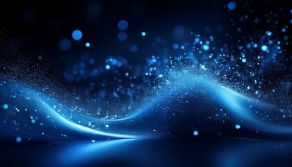 Fototapeta premium Blue particles