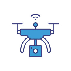 Drone Tech Suite vector icon stock illustration