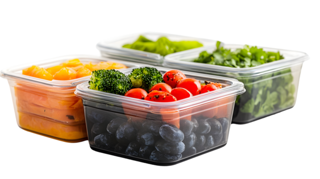 Meal Prep Containers on White Background for Healthy Food Storage Solutions