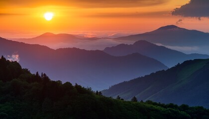 Obraz premium Smokey Mountain Sunset