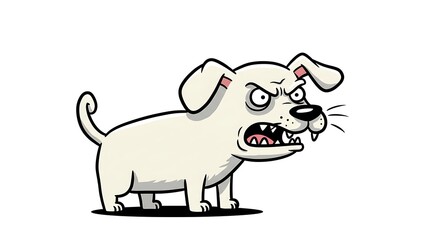 Obraz premium Angry funny dog illustration